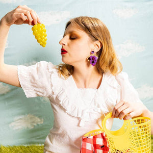 Grape Bunch Statement Earrings