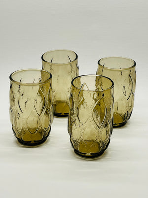 Set of 4 Light Brown Juice Glasses