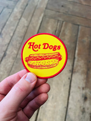 Hot Dogs Woven Patch