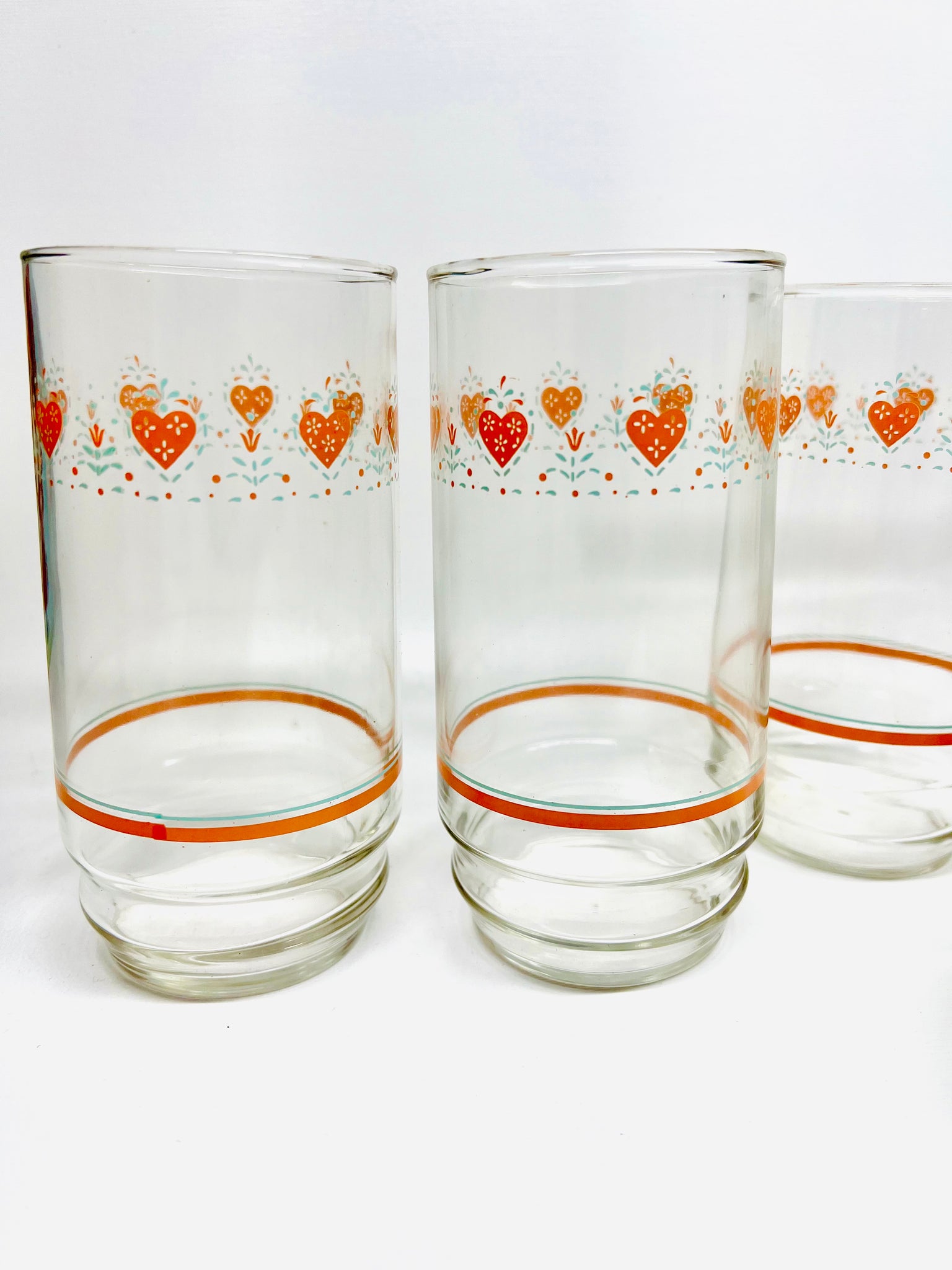 1980's TasteSetter Cheetah Drinking Glasses - Set of 9