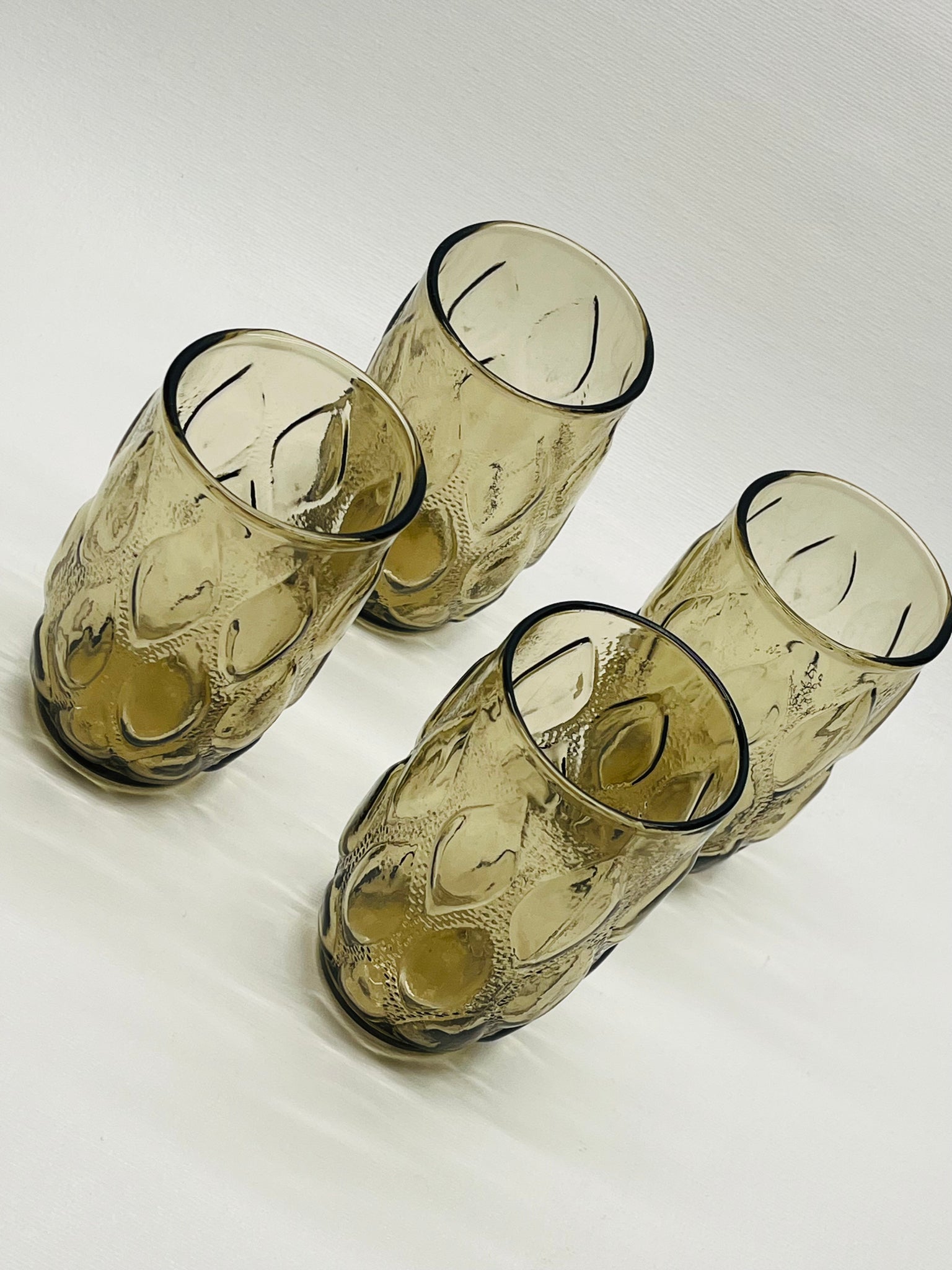 Set of 4 Light Brown Juice Glasses
