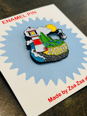 Maine Enamel Pin