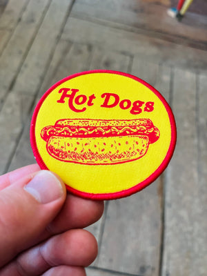 Hot Dogs Woven Patch