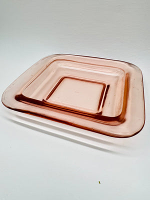 Pink Glass Tray
