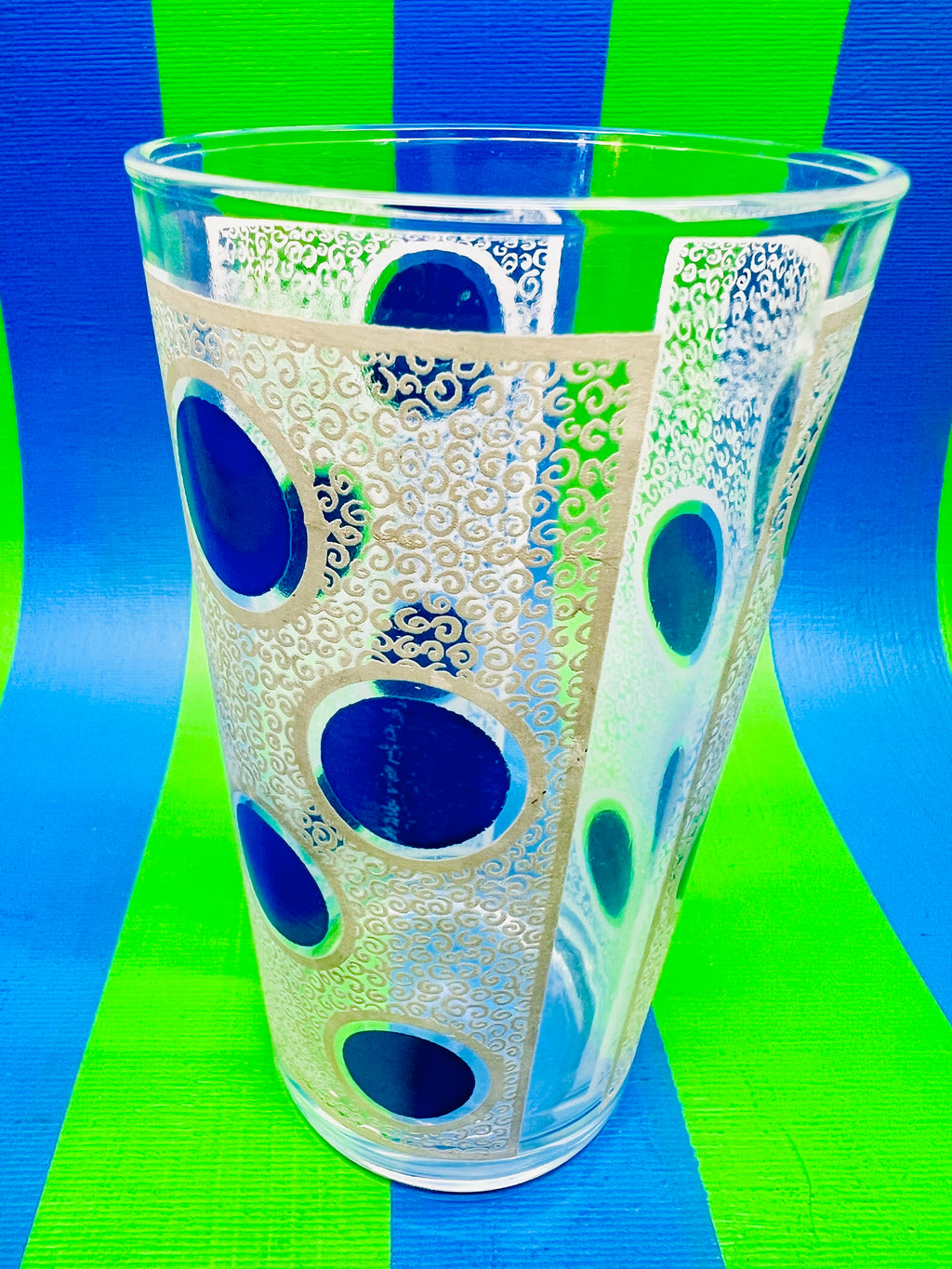 Blue Art Decco Glass