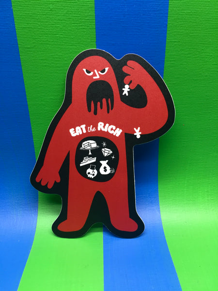 イルミナティカード　Eat the Rich Eat The Rich Sticker – Pinecone+Chickadee