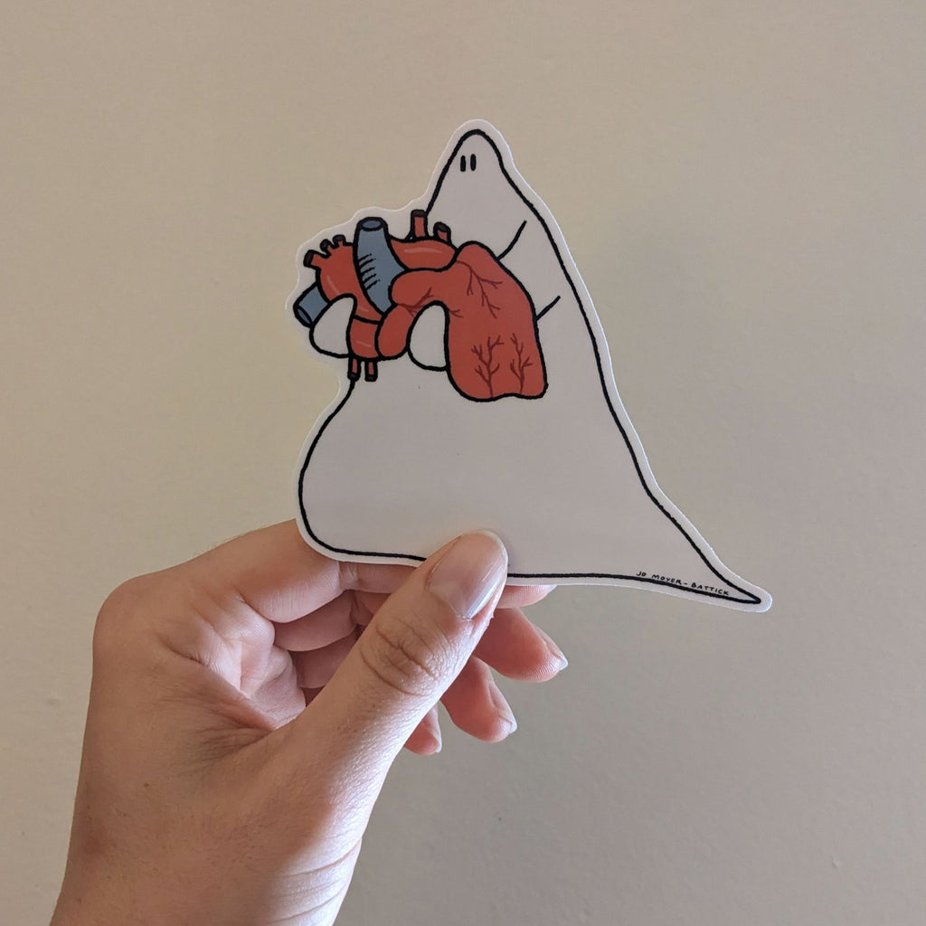 Ghost Heart Jo Moyer-Battick Sticker