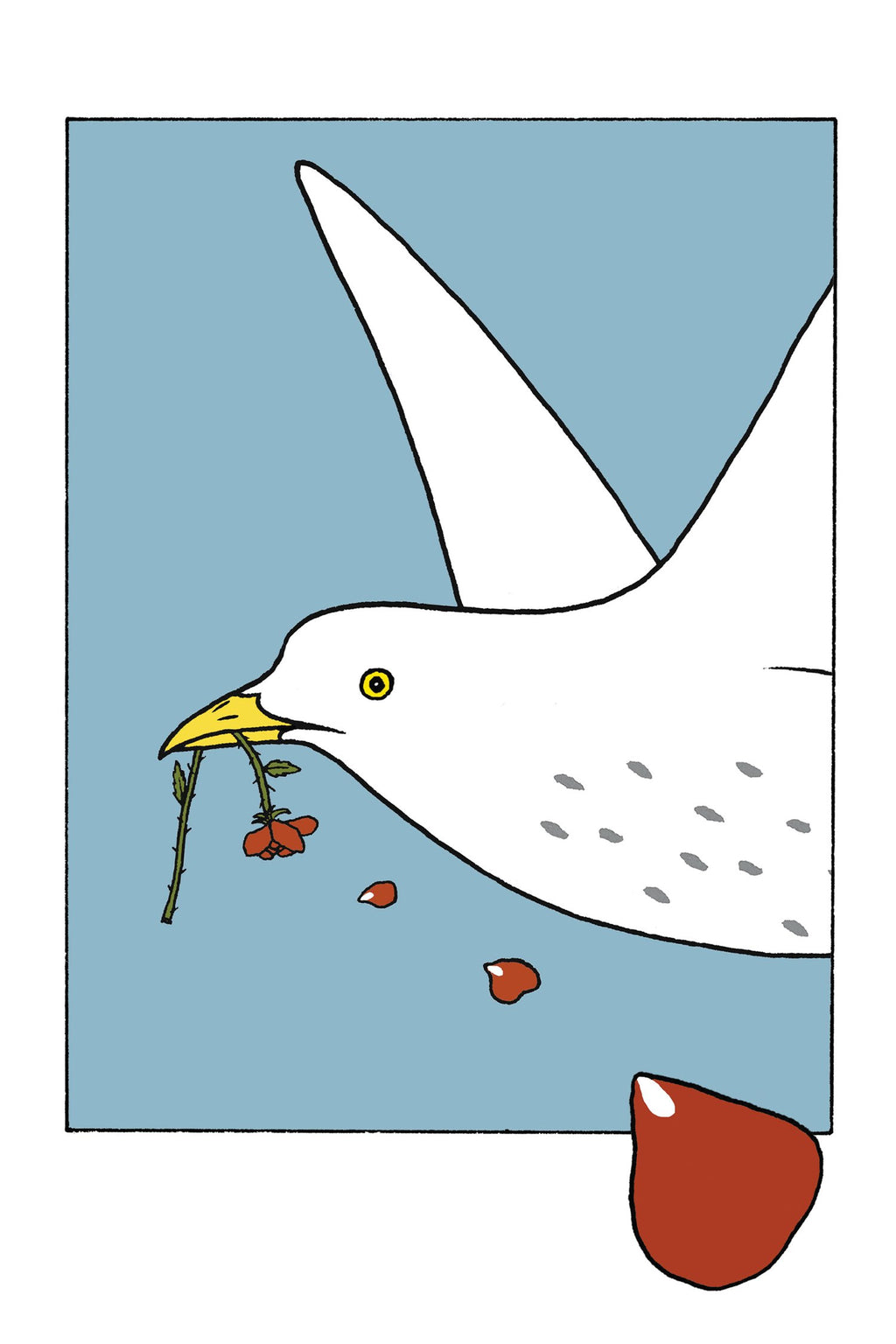 Jo Moyer-Battick Rose Gull Card