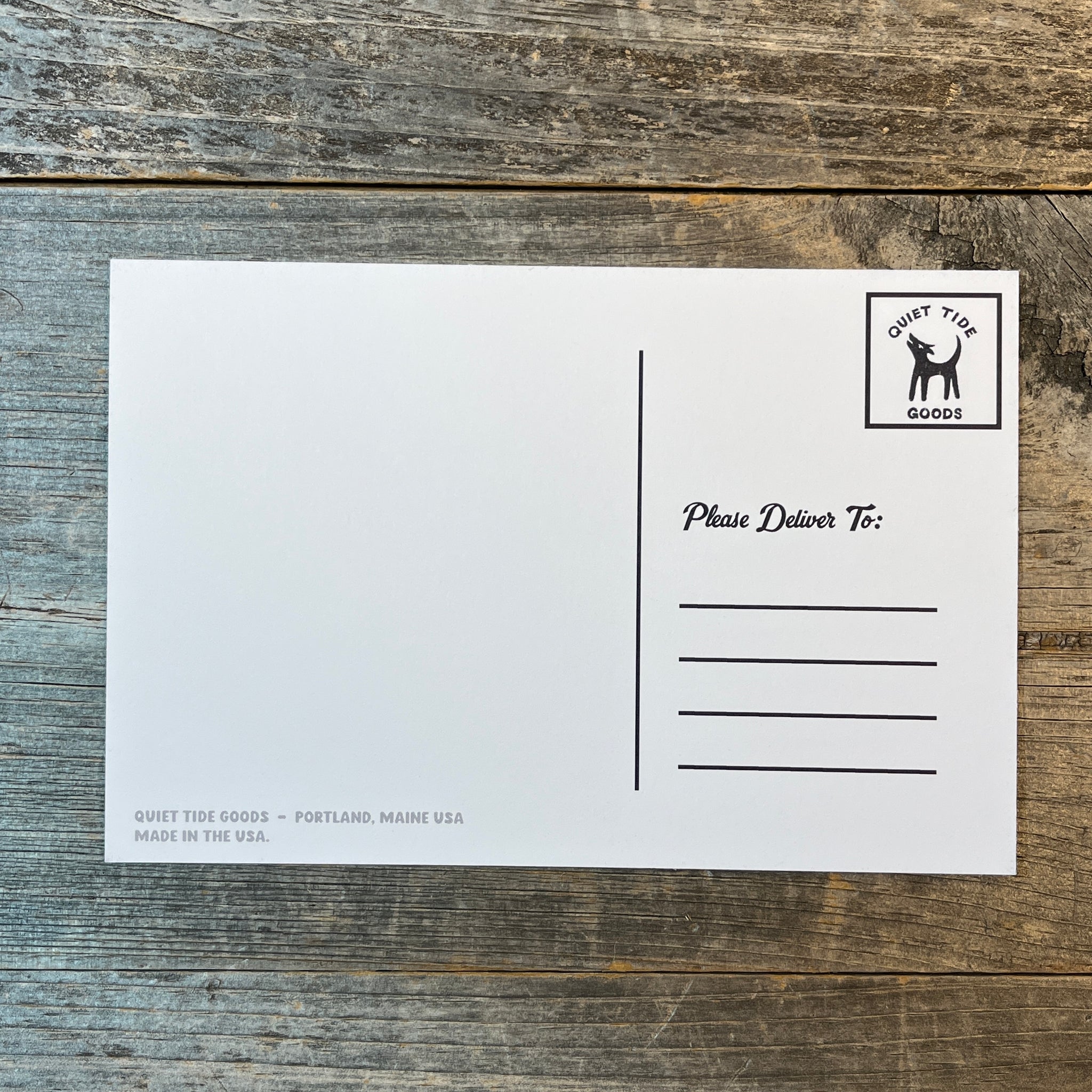 Greetings From Maine Deer Family Postcard