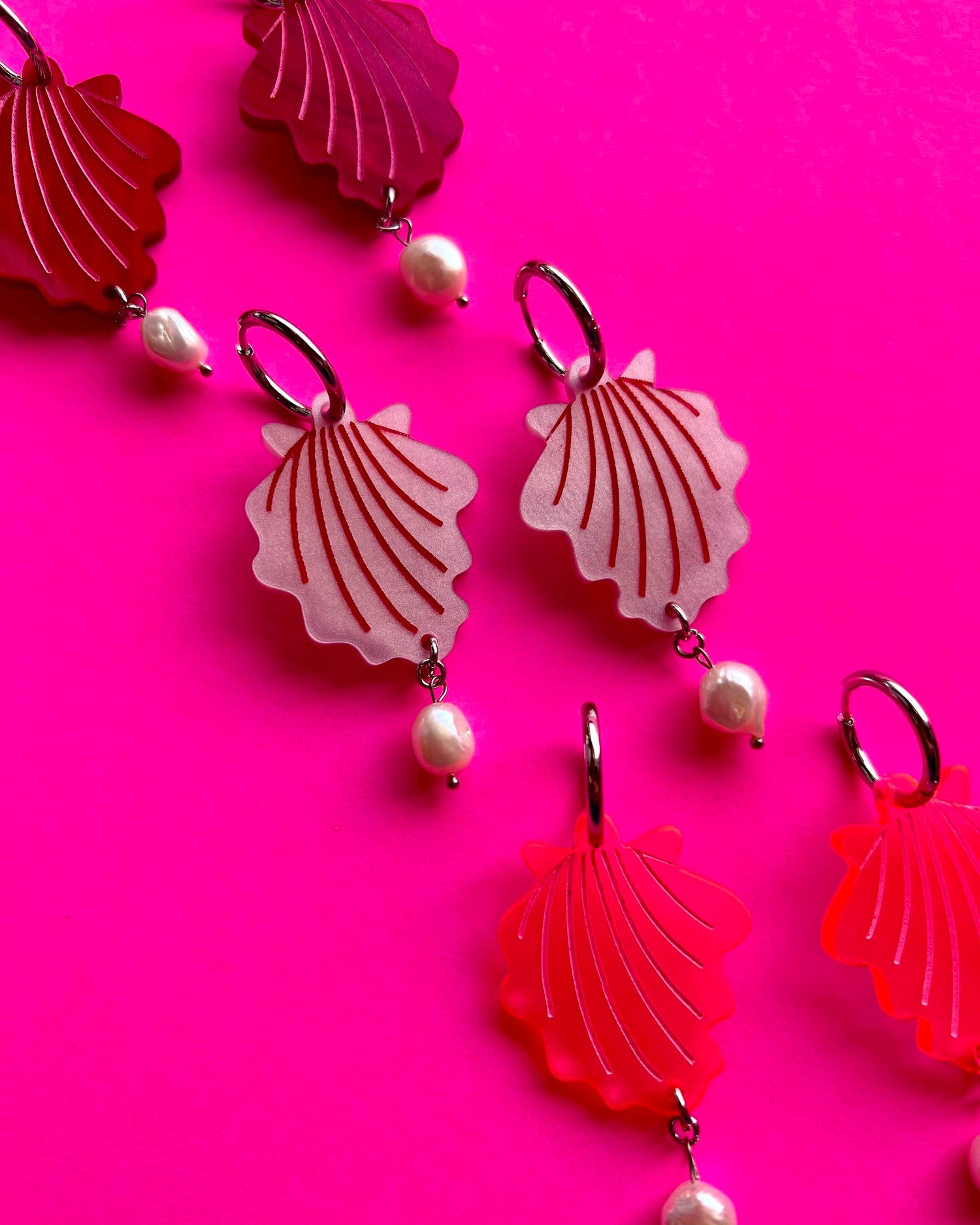 Shell Earrings With Pearls