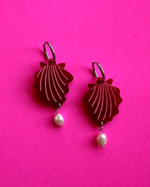 Shell Earrings With Pearls