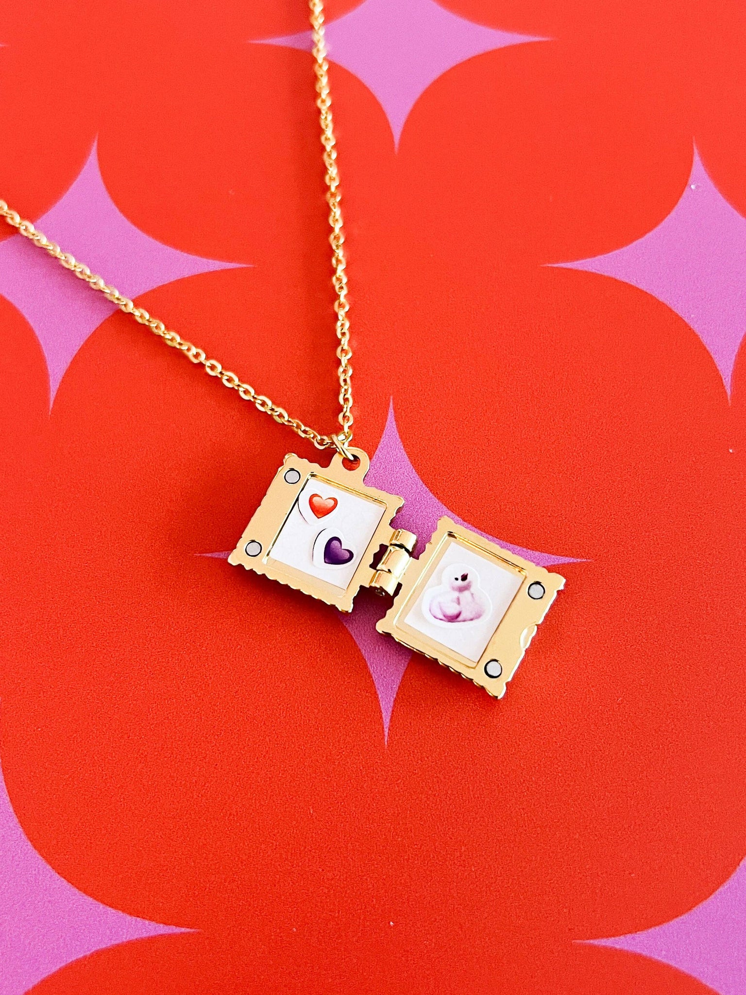 Ravioli Locket Necklace