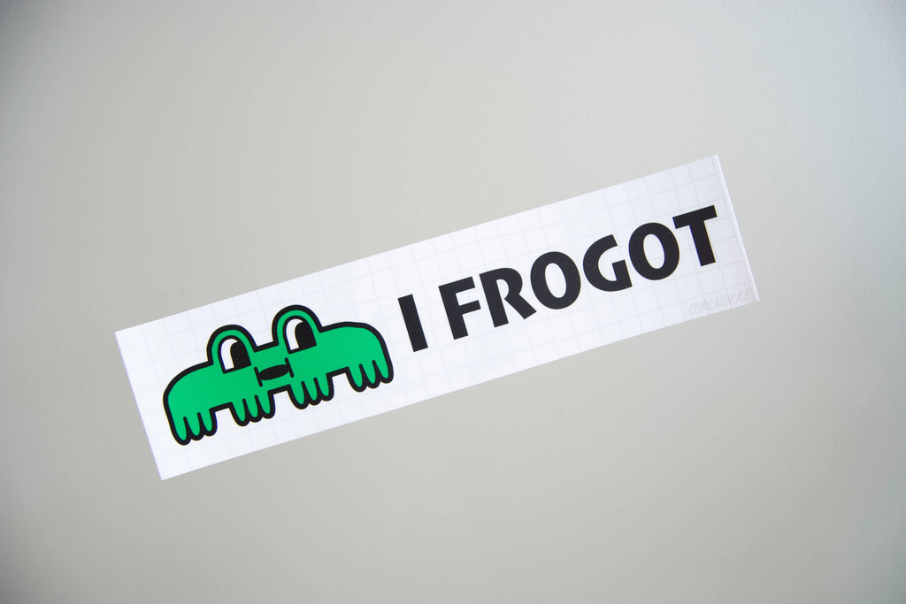 I Frogot Vinyl Bumper Sticker