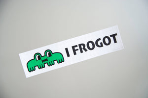I Frogot Vinyl Bumper Sticker