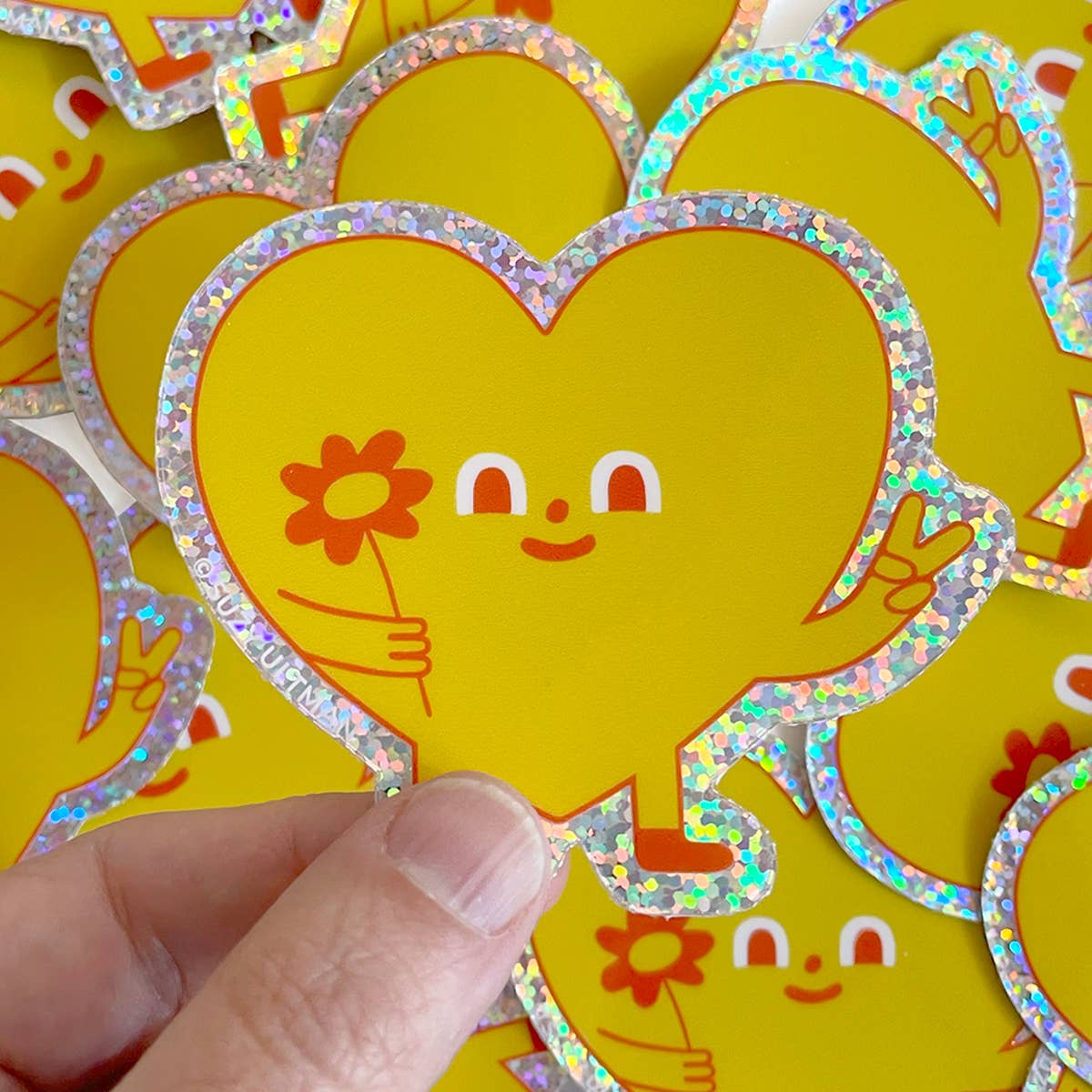 Kind Heart Glitter Sticker