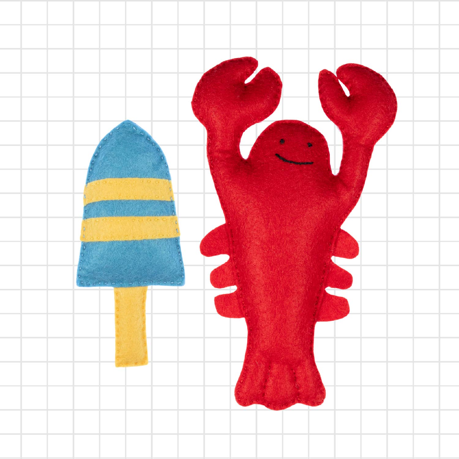 Bub the Lobster Wool Felt Sewing Kit