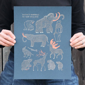 Extinct Mammals of New England Screen-Print