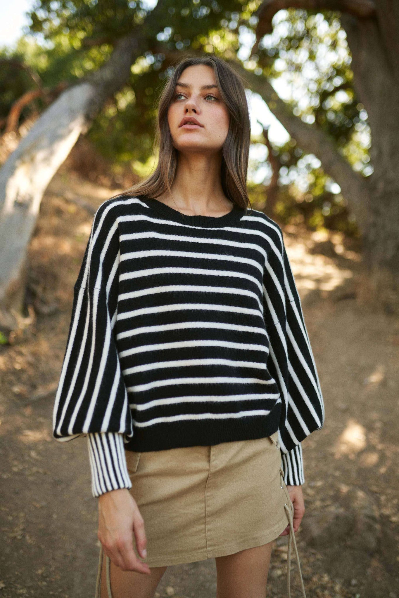 Black & White Striped Sweater