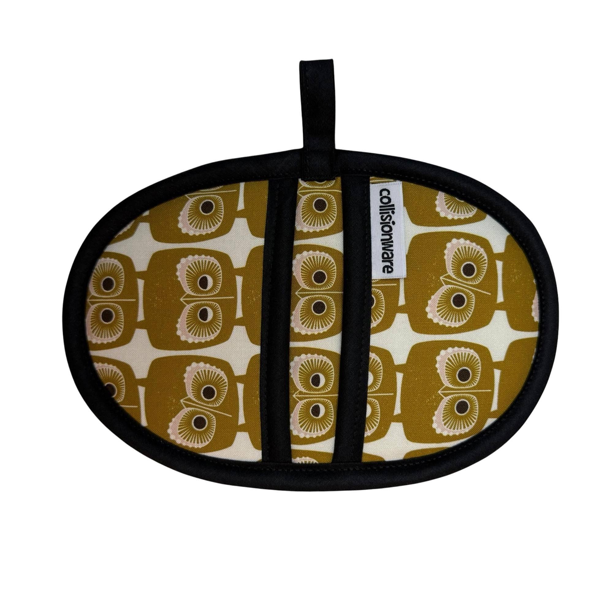 Gold Owls Mini Pincher Mitt