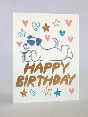 Birthday Cool Dog Card