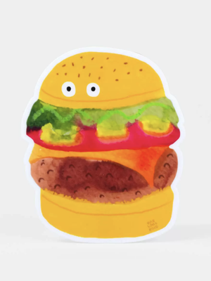 Burgerface Sticker