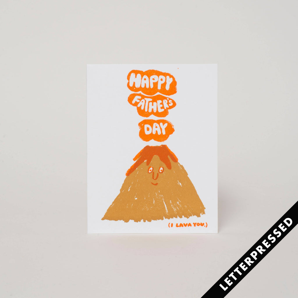 Lava You Father's Day Letterpress Greeting Card