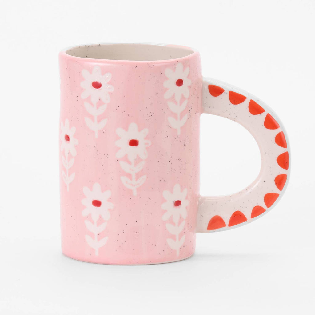 Pink and Red Floral Mug