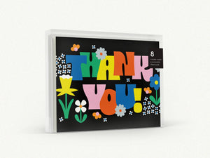 Grateful Garden Set of 8 Floral Thank You Cards