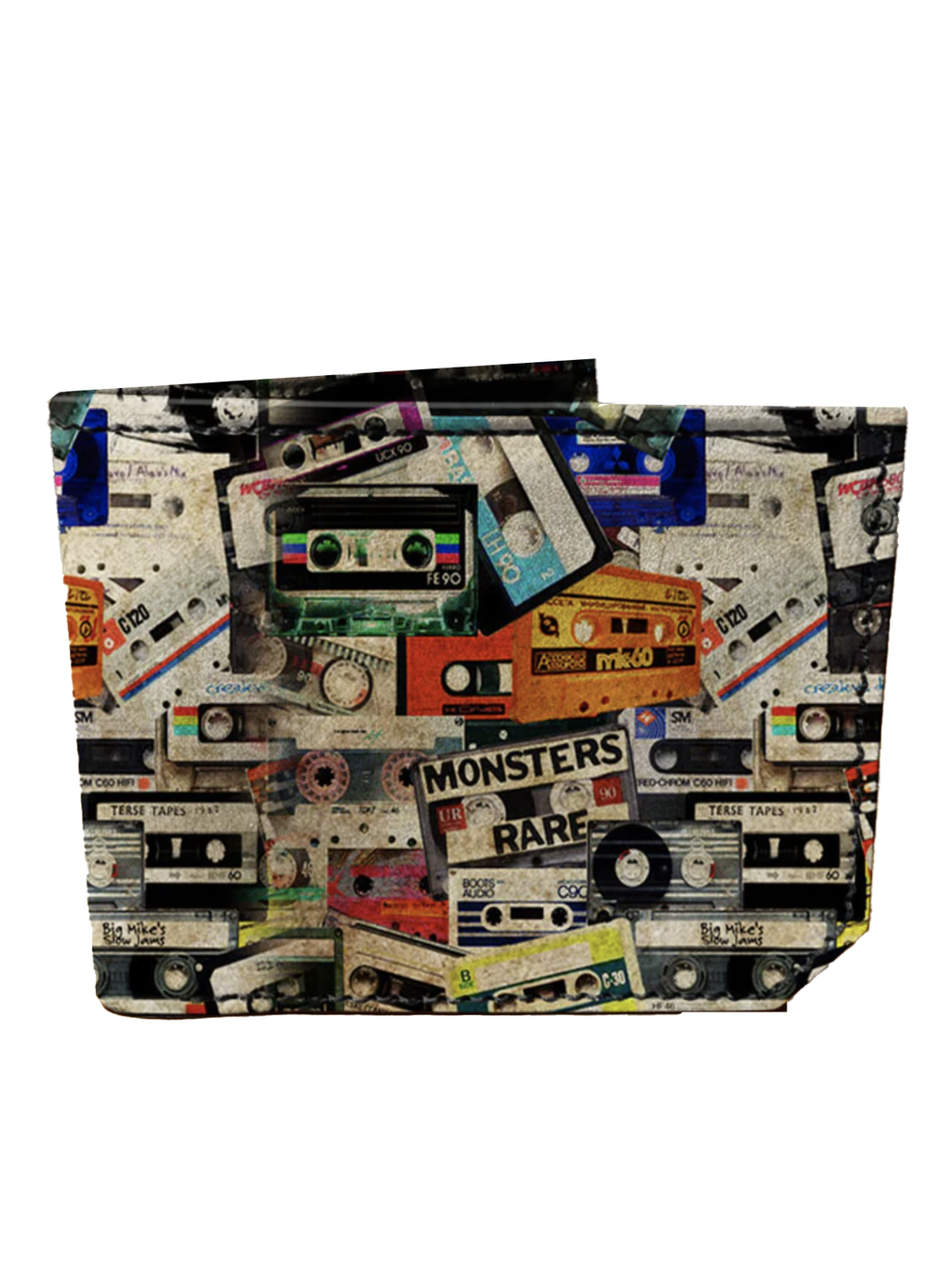 Cassette Tapes Handmade Spectrum Leather Wallet