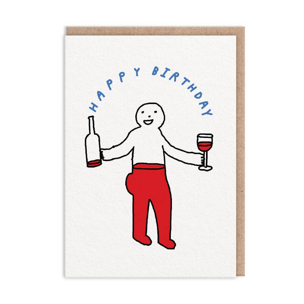 Wine Body Greeting Card