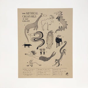 Some Mythical Creatures of New England Screen-Print 
