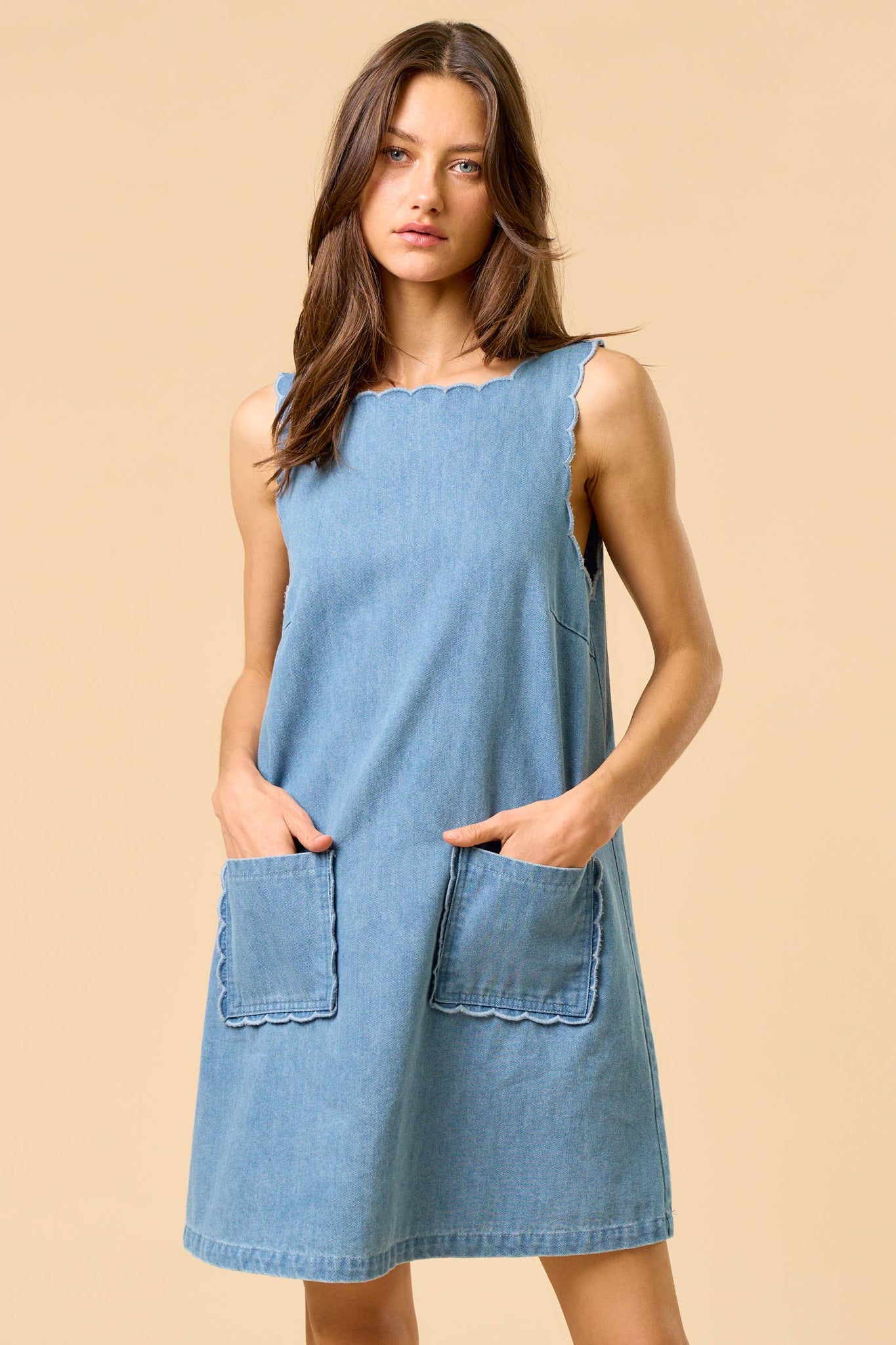 Sleeveless Denim Dress
