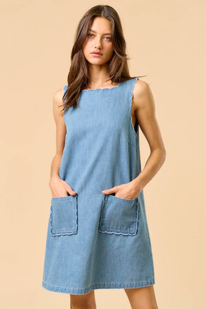 Sleeveless Denim Dress