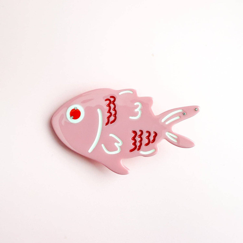Pink Fish Alligator Hair Clip