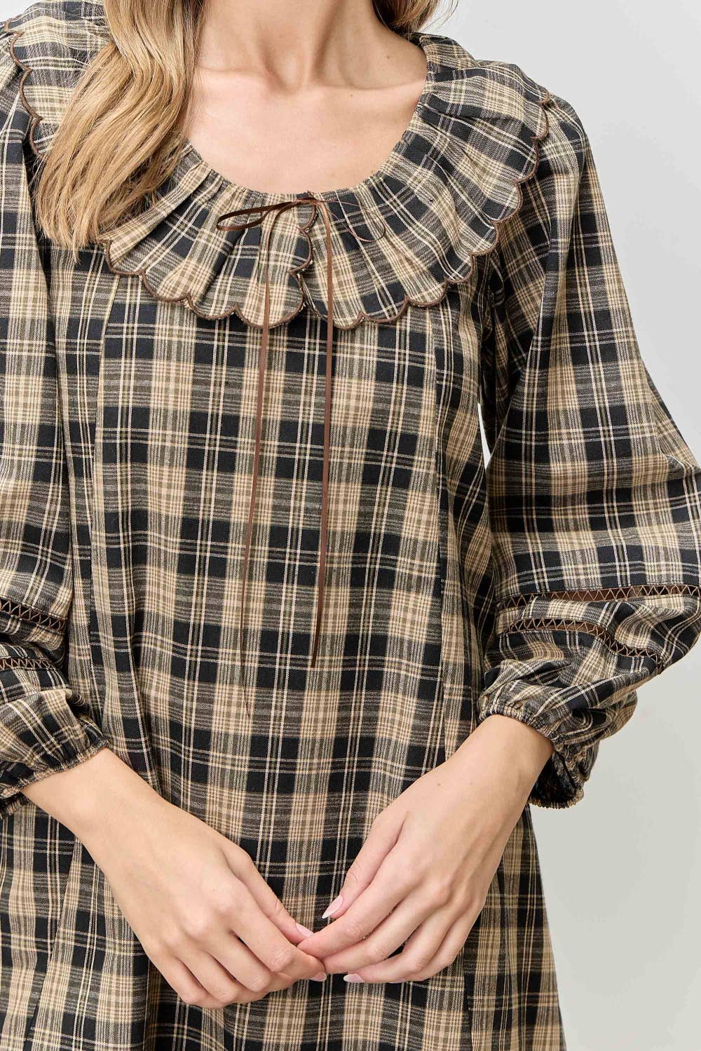 Plaid Ruffle Dress