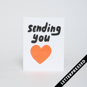 Sending Love Letterpress Greeting Card