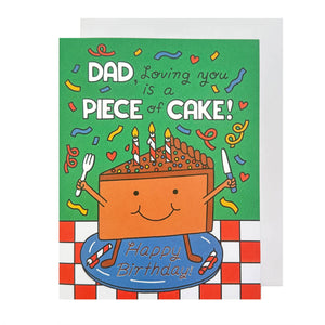 Piece of Cake Dad Birthday Card