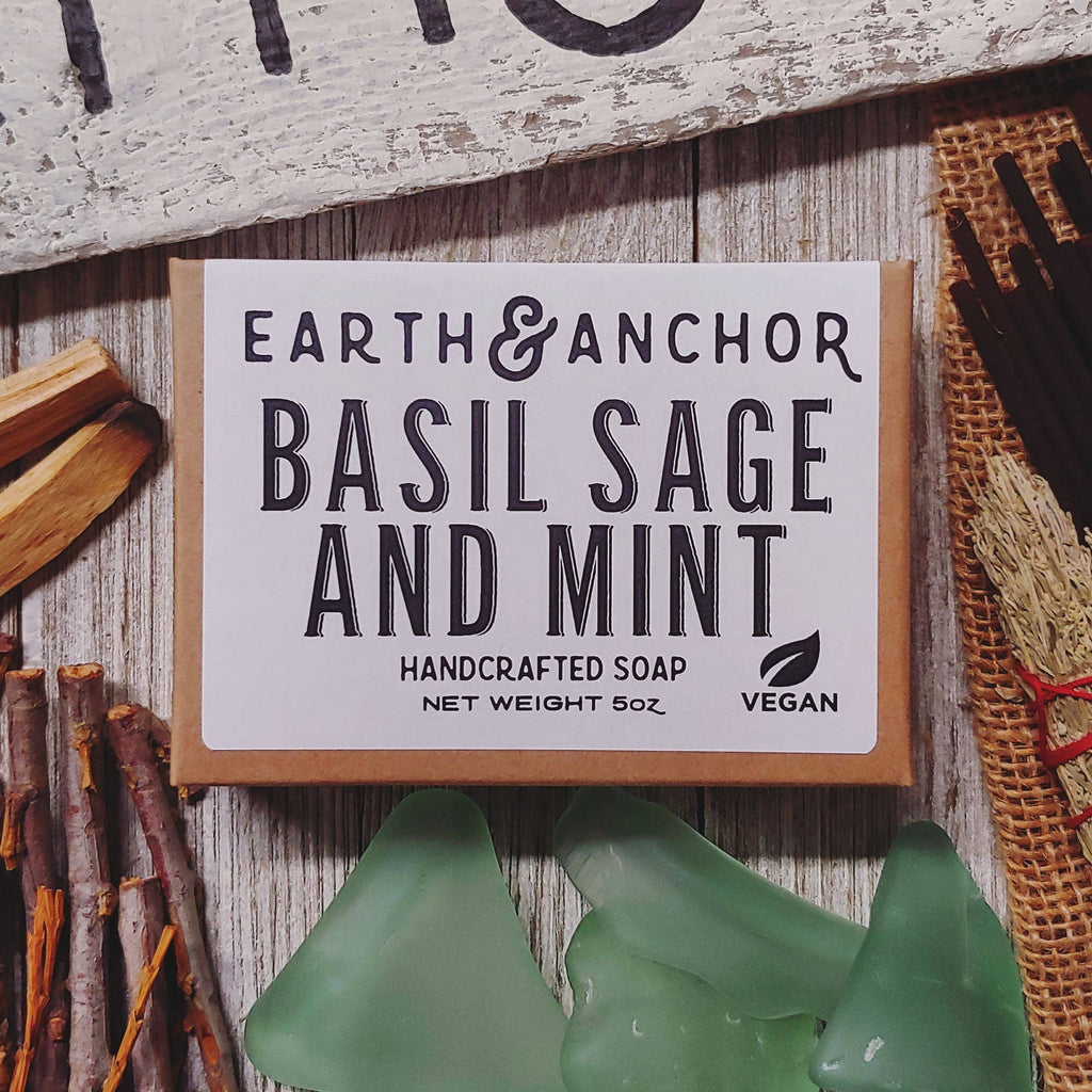 Basil, Sage & Mint Handcrafted Vegan Soap