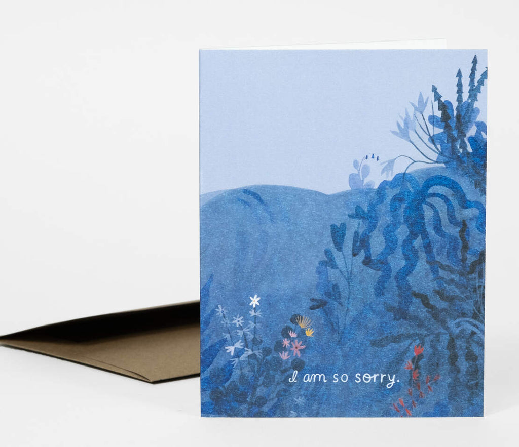 I Am So Sorry Blue Landscape Card