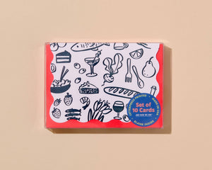 Icons Scalloped Card Set (10) Letterpress