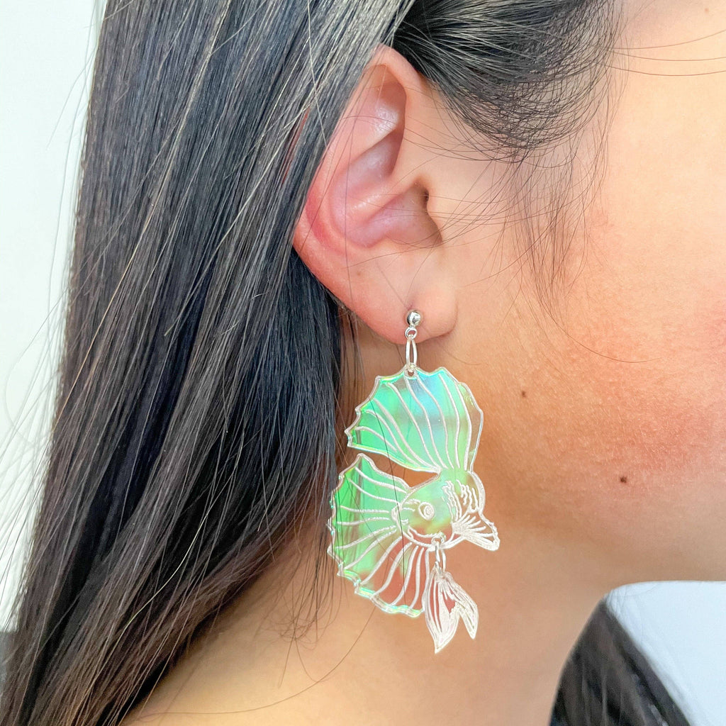 Beta Fish Acrylic Earring