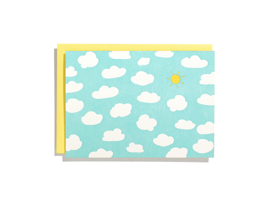 Blue Sky Pattern Letterpress Card Box Set