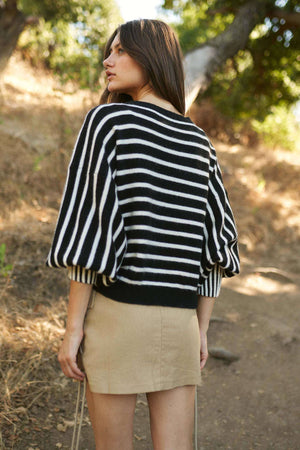 Black & White Striped Sweater