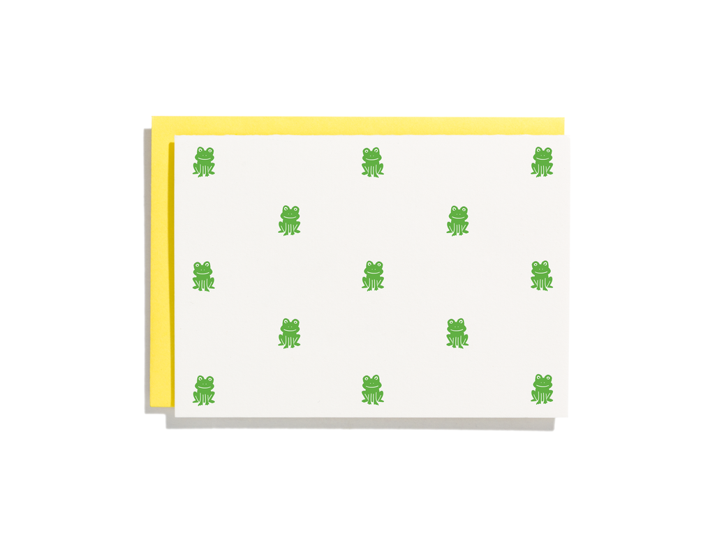 Frog Pattern Letterpress Card Box Set