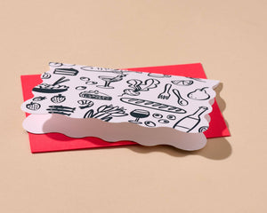 Icons Scalloped Card Set (10) Letterpress