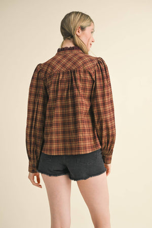 Plaid Button Down Top