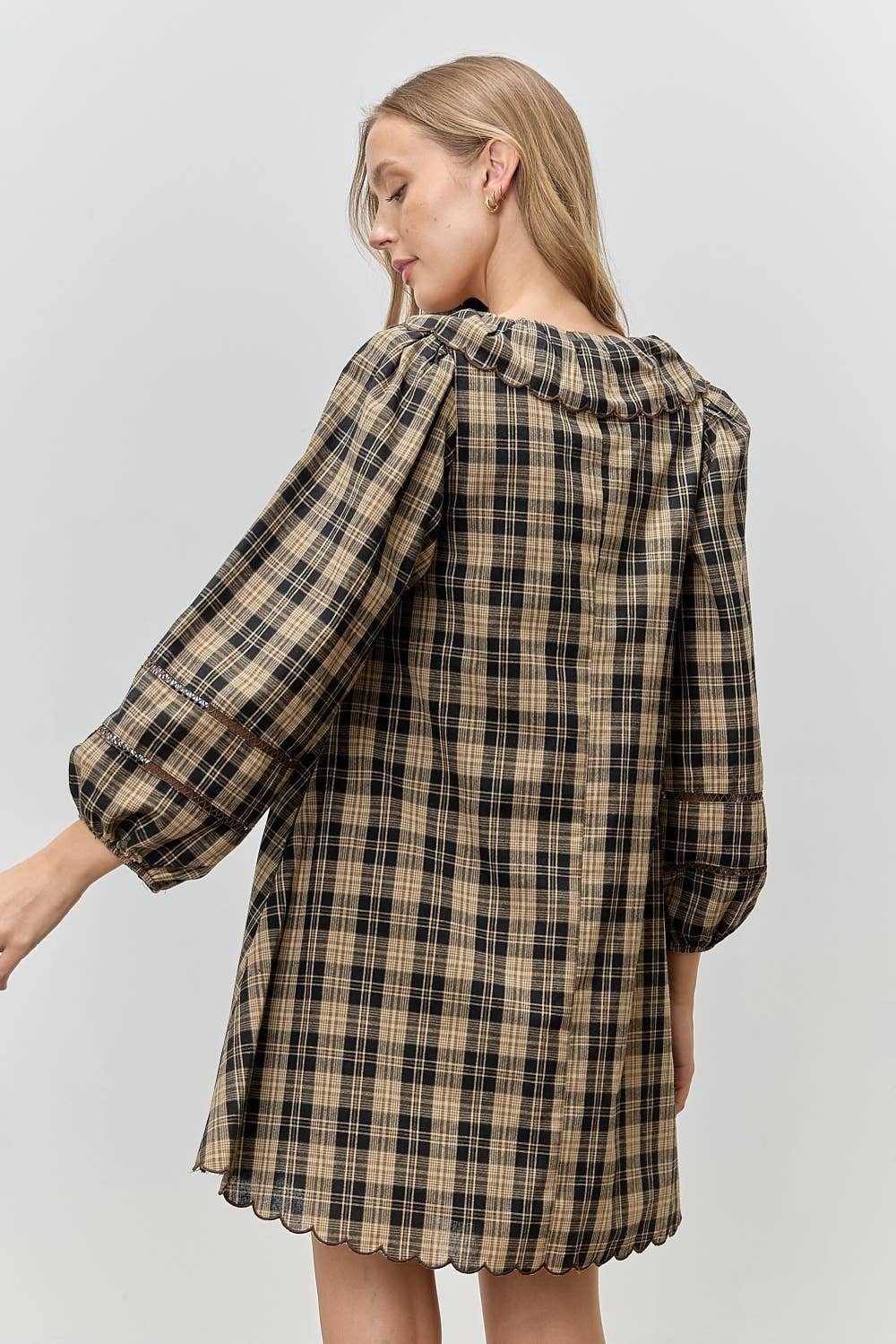 Plaid Ruffle Dress