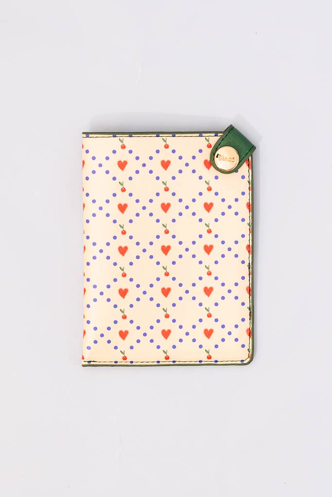 Cherry Hearts Passport Holder