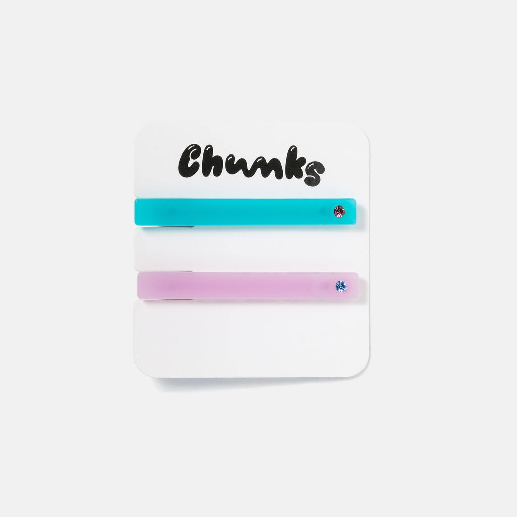 Allie Clips in Turquoise + Lilac