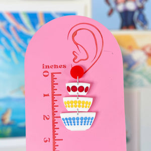 Dots Pyrex Bowls Earrings